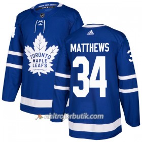 Män Ishockey Toronto Maple Leafs Tröja Auston Matthews 34 Adidas 2017-2018 Blå Authentic
